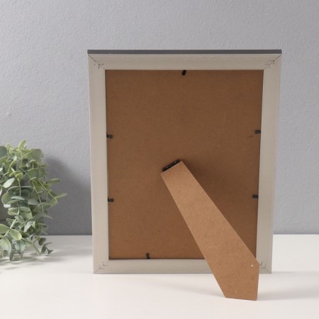 Photo frame Plastic format A4 "Violett" Gray with a gold strip of 1.5x25.4x34 cm-3