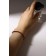 Bracelet with rhinestones "shining" thin thread, red color in gold, 18 cm
