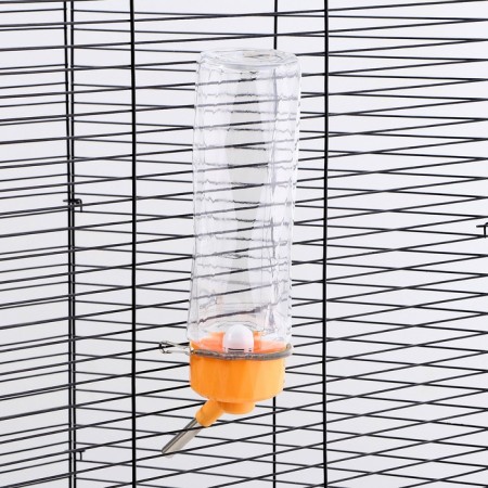 Animal drinker, 750 ml, fastening-spring, and two interchangeable filters, orange-3