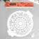 Stencil plastic "Pattern with birds" D-24 cm