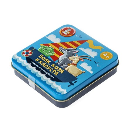 The game is a desktop "Plastic cubes. Wolf, goat and cabbage "-3