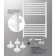 Electric towel Indigo Attic, 800x500 mm, timer, hidden installation, white
