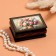 Casket "Bouquet of Piono in the basket", black, 6 × 9 cm, lacquer miniature