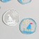 Decor for the work of acrylic "Children's drawing. Sea boat" 3x3 cm