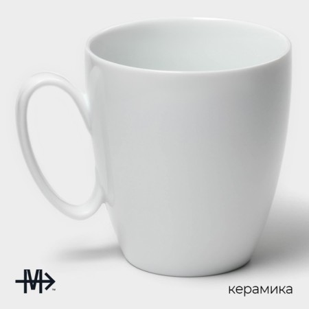 Ceramic mug Magistro White Gloss, 400 ml-1