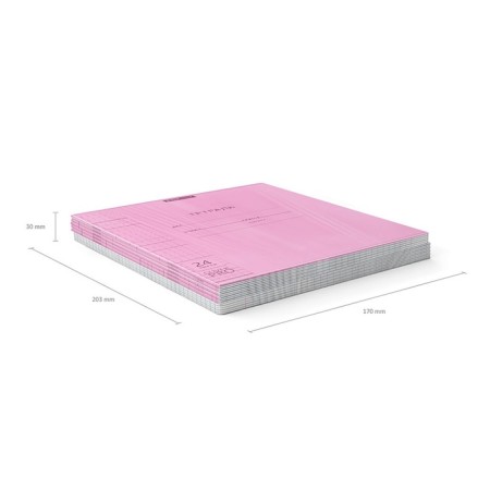 Notebook 24 sheets in the Erichkrause Coverpro neon “Classics”, plastic cover, offset block, whiteness 100%, pink-7