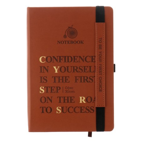 Diary of a low -up a5, 140 sheets in a cage, elastic band, leatherette cover, mix-6