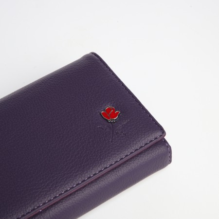 Women's wallet on magnet, purple color-2