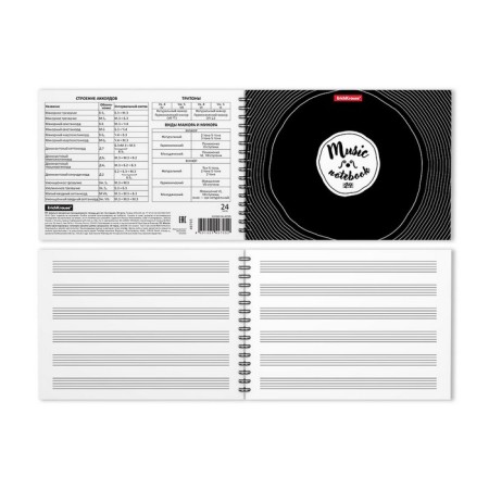 Note for notes a5 24 sheets on the crest Erichkrause Just Music, the cover coated cardboard, with reference information-2