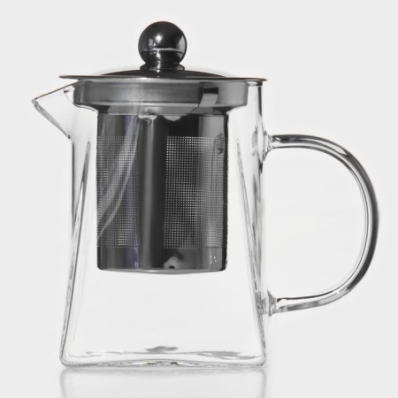 Glass teapot with metal sieve Magistro "Darcy", 300 ml-1