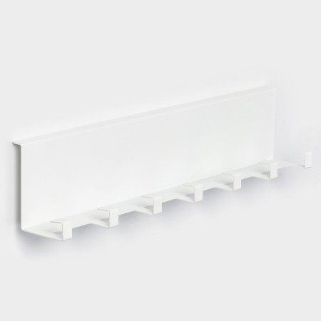 Shelf with hooks "Loft Art", 50 × 10 × 7.5 cm, white color