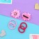 Set for hair "Ormoral" (4 elastic bands, 2 clamps 4 cm) a band of strips, pink