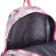 School backpack of textiles on lightning, 3 pockets, pink color