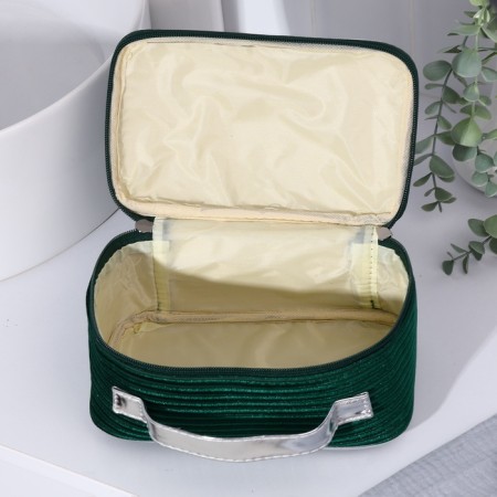 Lightning cosmetic bag, green color-3