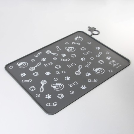 Silicone rug for a bowl "Pattern", 30x40 cm, gray-5