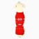 Clothing for dogs. Knitted sweater with "New Year" ornament, red, size S