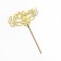 Topper wooden "with an anniversary" Golden DAMI beautifully 14.3x8 cm