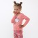 Pajamas for a girl (longshit/pants), pink/hare color, height 122 cm