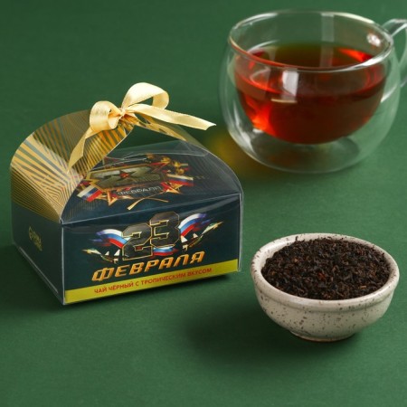 Black tea "February 23" Taste: tropical, 50 g.
