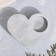 Summary "Heart is large. Marble" from gypsum, 10.5x9x4.5cm, marble with black stripes