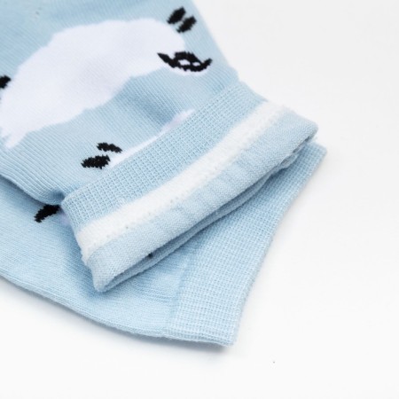 Women's socks minku "Sleep", white/blue color, size 36-37 (23 cm)-1