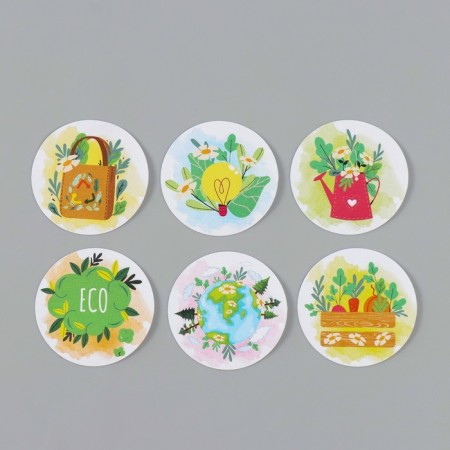 Stick Paper "Ecology. Cartoon" d = 2.5 cm 252 pcs in roll-5