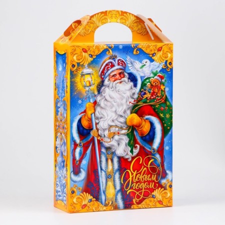 Box Gift New Year Castle Santa Claus 17.5 x 31 x 7 cm-1