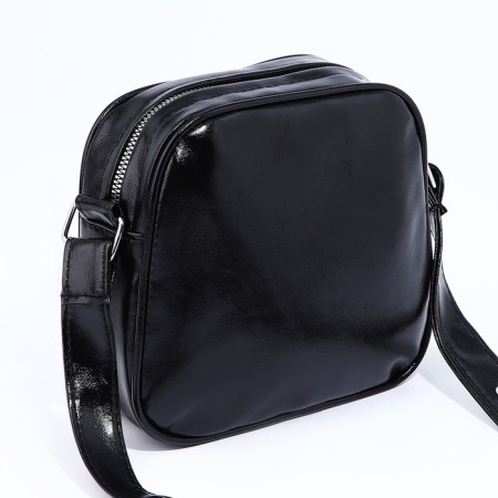 Bag Cross-Bodi with a zipper, black color-2