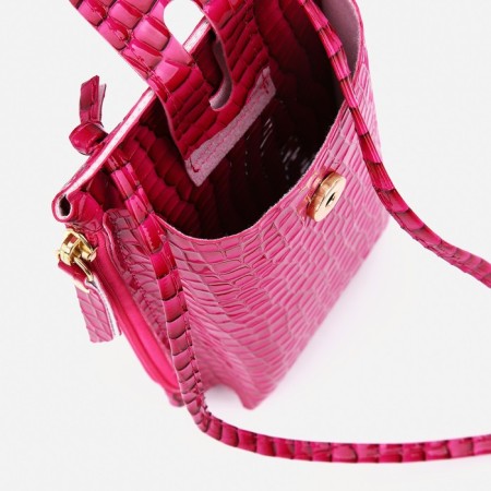 Baby bag on magnet, long belt, raspberry color-2