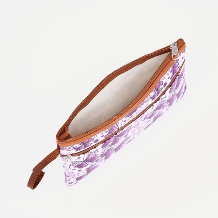 Lightning cosmetic bag, external pocket, purple color-2