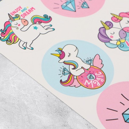 Stickers for gifts and flowers "Unicorn", 9 x 16 cm-1