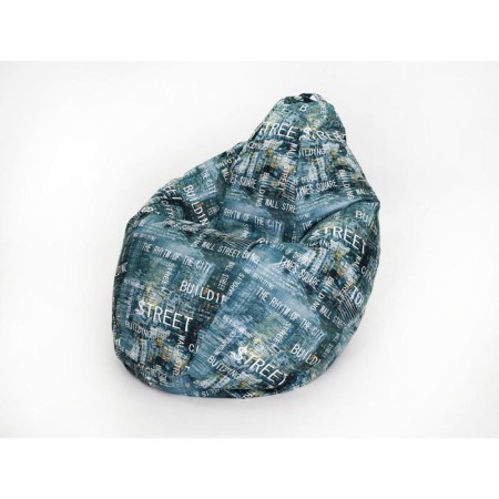 Mear-bag “Pear small”, size 90x70 cm, print central lagoon, velor