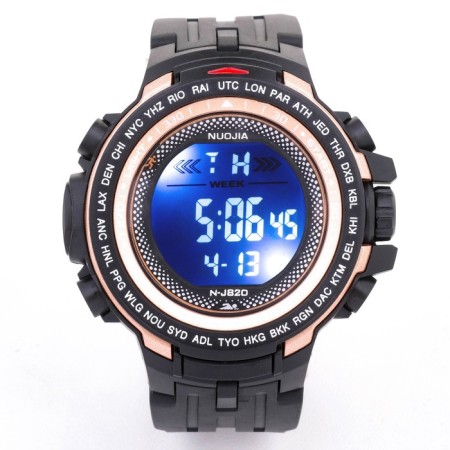 Watch of Electronic Electronic Jiang Cheng, D-5.6 cm, silicone strap 25 cm-4