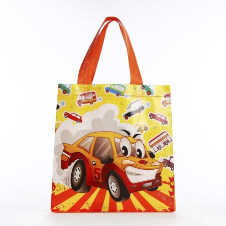 Baby bag without fastening, yellow/orange color-1