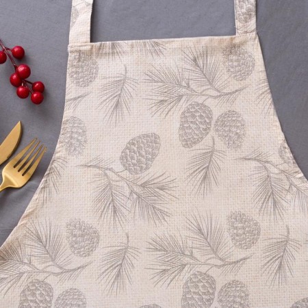 Apron "Ethel" spruce branches 70x61 cm, 100% cotton, sarzha 190 g/m2-7