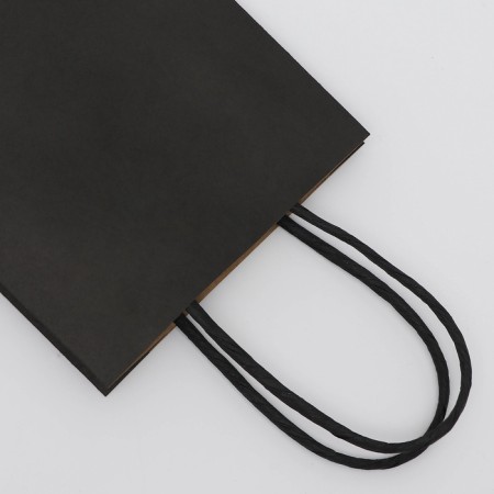 Craft package black, round handle, 15 x 12 x 6 cm, 120 g-1
