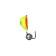 Mormyshka column lime, orange abdomen, black strip + ball silver gas 1.4 g