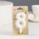 Candle in the "balls" cake, number "8", pearl, 5.5 cm