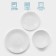 Service "Diva", 18 objects: 6 plates D = 17.5 cm, D = 23 cm, D = 16.5 cm, glass ceramics, white color
