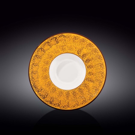 Deep plate Wilmax England Splach, D = 24 cm, 200 ml, yellow color