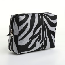 Cosmetic bag with lightning, the color is black/white