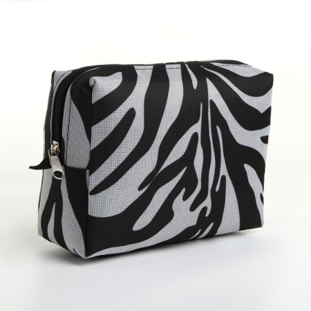 Cosmetic bag with lightning, the color is black/white