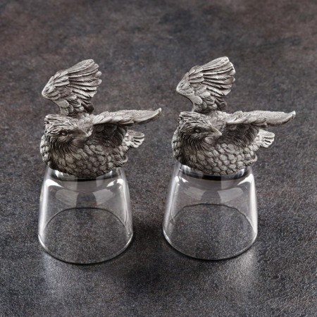 A set of 2 stacks-frauds "partridge", d = 4.5cm h = 8.5cm-1