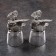 A set of 2 stacks-frauds "partridge", d = 4.5cm h = 8.5cm