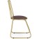 Stol on a metal frame lyrion metal/velor, gold/cocoa 44x52x86 cm