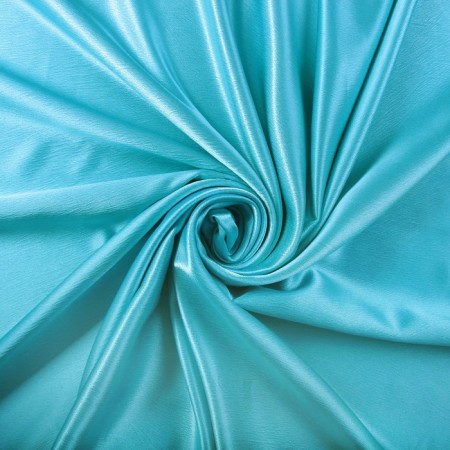 Curtain curtain "Ethel" width 135 cm, height 260 cm, turquoise color, glossy-2