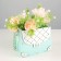 Wooden Kashpo 15.5x10x12 cm "Suma", Tiffany Pastel-White