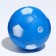 Brying toy "Ball Football" for dogs, 6.2 cm, blue