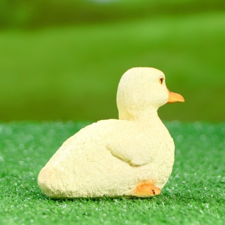 Garden figure "Duckling sits" 14x8x10cm-3