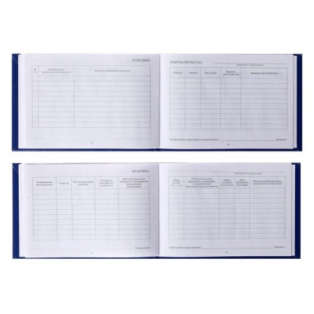 Test book for a university 140 x 100 mm, calligrata, hard cover, boumvinyl, blue color-3